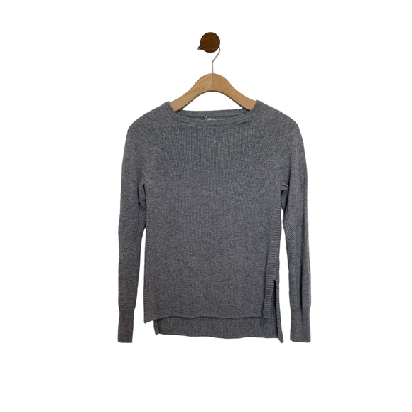 Zella Womens Long Sleeve Pullover Sweater Size XS Gray Wool Cashmere Ribbed - Picture 15 of 15